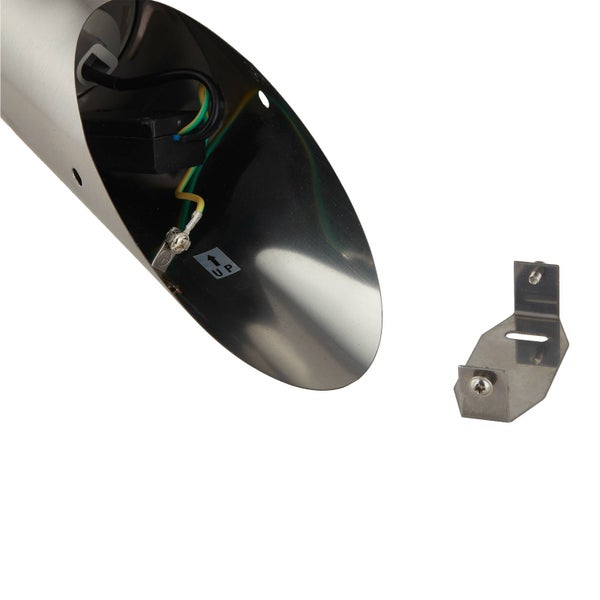 Lindby Wandleuchte außen Statius mit Bewegungsmelder (spritzwassergeschützt (Modern) in Alu aus Edelstahl (1 flammig, E27) - Wandlampe für Außenwand/Hauswand Haus Terrasse und Balkon