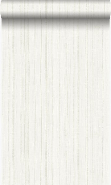 Origin Wallcoverings Tapete feine unregelmäßige Streifen mit Sandstruktur Weiß - 53 cm x 10.05 m - 345948