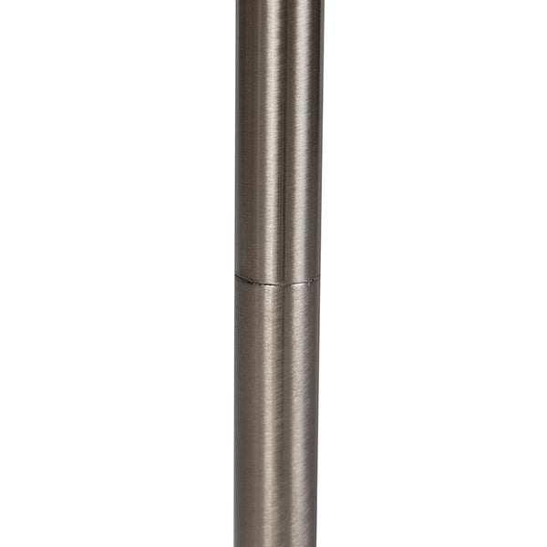 Detailaufnahme eines runden Metallpfostens mit einer Verbindung