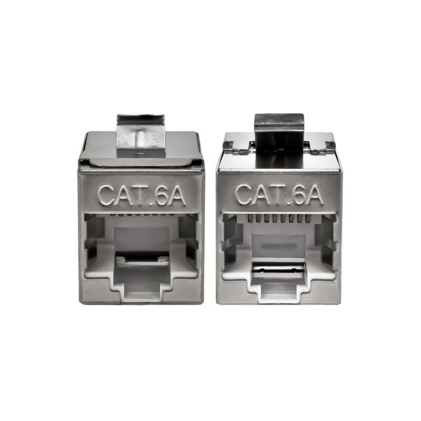 ProfiPatch Keystone RJ45 Buchse Cat6a Verbinder Kupplung 10 Gigabit STP Netzwerk Adapter für Patchpanel, Netzwerkdose, Verlegekabel