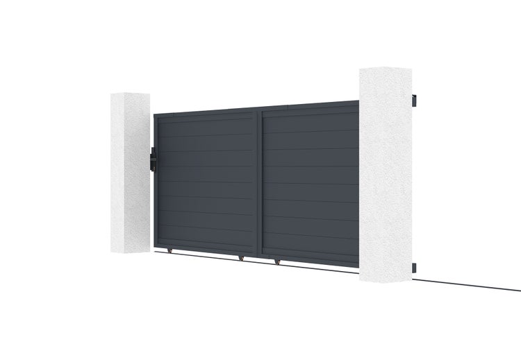Schiebetor aus aluminium 4m EIGER H.140cm grau