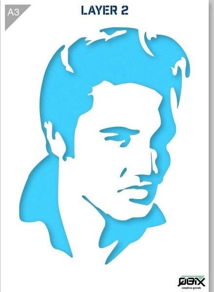 Elvis Presley Schablone - 2 Schichten Kunststoff A3 Schablone
