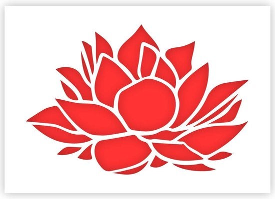 QBIX Lotus Schablone - A3 Größe - Kunststoff - Schablone