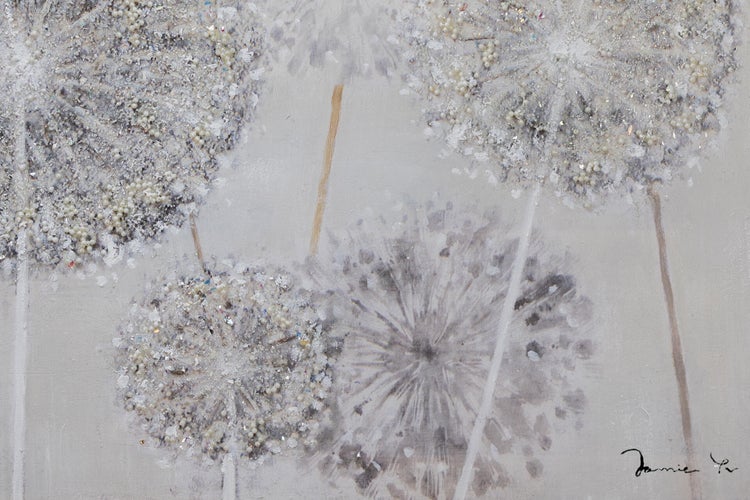 Handgemaltes Gemälde Acrylfarbe 120x60cm Taupe