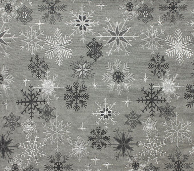 FRANK FLECHTWAREN | Kissenhülle Shiny Snowflakes, 2er Set, 45 x 45 cm, VISKOSE, POLYESTER, METALLIC-GARN,