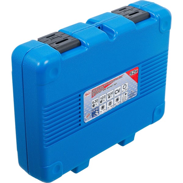 BGS Bit-Einsatz- und Steckschlüssel-Einsatz-Satz E-Profil / T-Profil (für Torx) / T-Profil (für Torx) mit Bohrung / TP-Profil (für Torx Plus) 52tlg. - 9839
