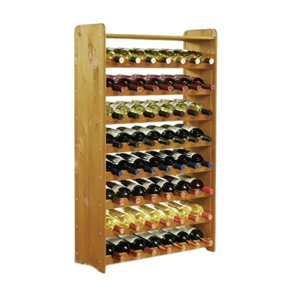 PROREGAL Weinregal Pinotwine C HxBxT 112,8 x 72,8 x 26,5 cm 56 Flaschen Massives Kiefernholz Rotbraun Geölt