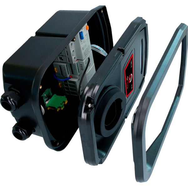 KS TOOLS efuturo Wallbox mit Typ 2 Ladekabel 3 Phasen bis zu 11 kW 16 A 400 V Mode 3 mit RFID Zugangskontrolle ohne Stromzähler - 117.7511