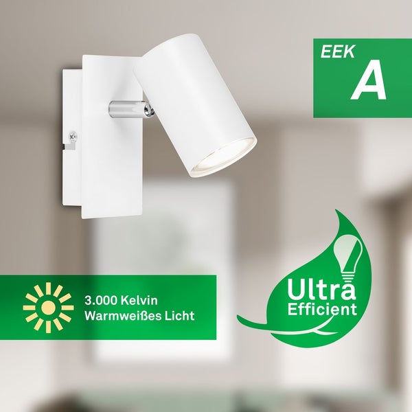 EEK A LED Wandleuchte innen Wandlampe Innen Spotleuchte Flurlampe Schwenkbar