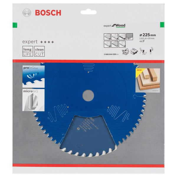 Bosch Kreissägeblatt Expert for Wood für Tischkreissägen 225 x 30 x 2,6 mm 48 - 2608644090
