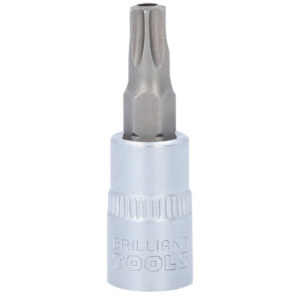 BRILLIANT TOOLS 1/4 Torx-Bit-Stecknuss mit Stirnlochbohrung TB30 - BT020986