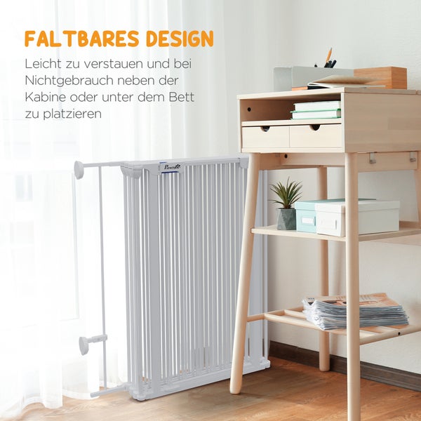 PawHut Welpenauslauf, 123L x 102B x 90H cm, Stahl, Kunststoff, Weiß