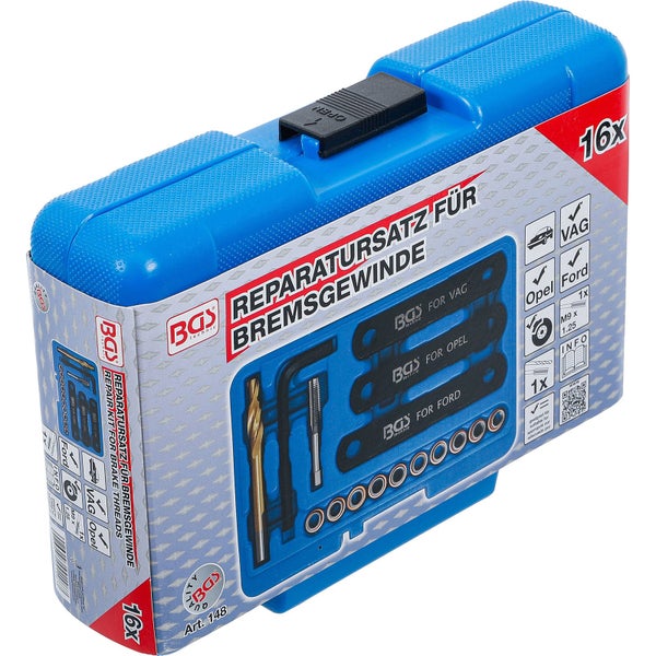BGS Bremsgewinde Reparatur Satz im blauen Koffer