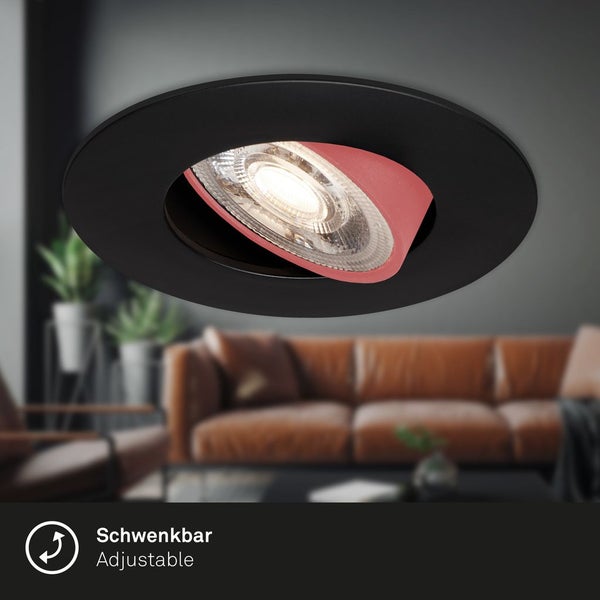 LED Einbauleuchte 4,4 cm IP65 3x 4,9W 480lm schwarz Briloner