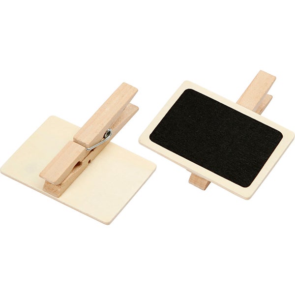 Creativ Company  Tafel mit Klammern, Größe 6,8x4,7 cm, 6 Stk