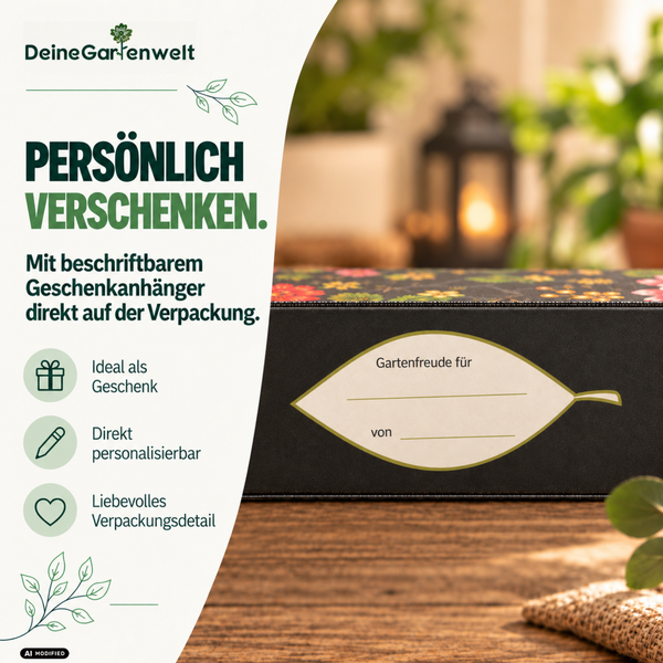 Anzuchtset mit Gewächshaus, Pflanztöpfen und Samen für die geschützte Aufzucht von Jungpflanzen.