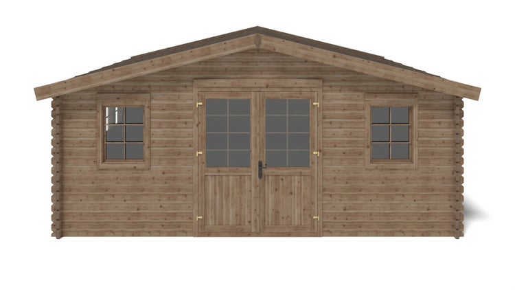 Gartenhaus, Gerätehaus 34,80m2 - 5,90x5,90m - 45mm - Imprägniert