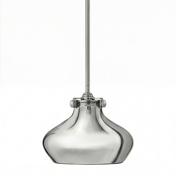 Pendelleuchte mit transparentem Glasschirm