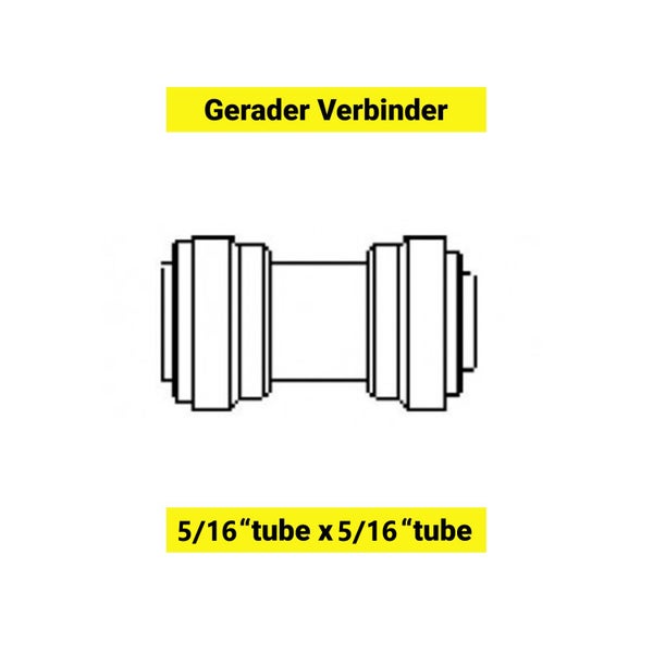 Schlauchverbinder - Gerader Verbinder 5/16