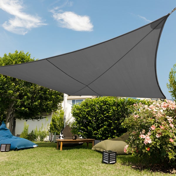 Sonnensegel Luftduchlässig Graphite Rechteck 400x600 Cm - Maanta® Ez Breez