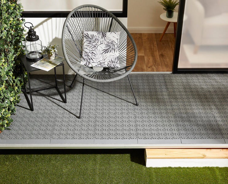 Klickfliese Terra Sol 38 x 38 cm Grau 1 m²