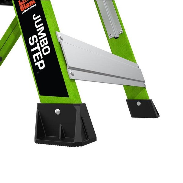 Little Giant Jumbo Step Trittleiter aus Kunststoff mit Aluminiumverstärkung und rutschfesten Füßen