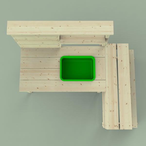 OutdoorToys Matschküche Skorpion aus Holz in Grün