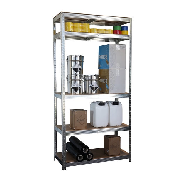 Schwerlast Steckregal Silber 5 Regale - Lagerregal - Tragkraft 875 kg