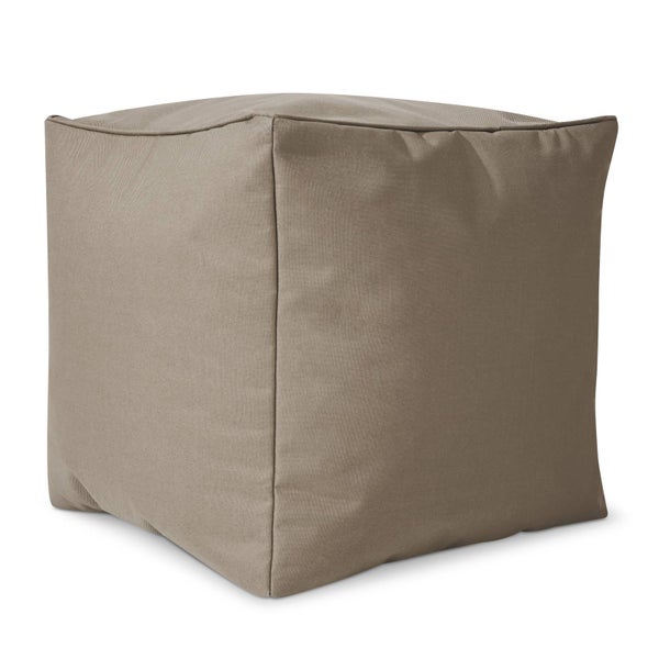 Green Bean Sitzsack-Hocker 40x40x40cm mit EPS-Perlen Füllung - Fußhocker Fußkissen Sitz-Pouf für Sitzsäcke - Bodenkissen für Kinder und Erwachsene - Fußablage Sitzkissen Sitzhocker Khaki