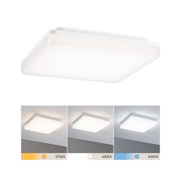 LED Panel Cela IP44 eckig 280x280mm 15,5W 1650lm White Switch Weiß matt