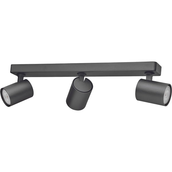 Bora Deckenstrahler GU10 400lm 2700K warmweiß 3-flammig schwenkbar für Decke und Wand vielseitig modern schwarz
