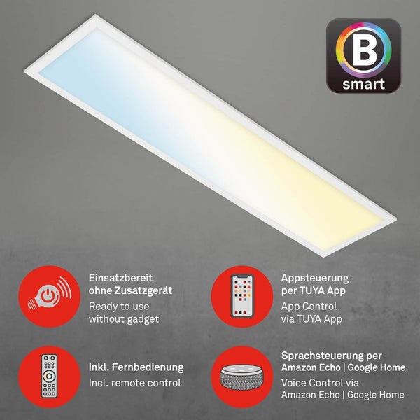 LED Panel CCT WiFi Bluetooth App Steuerung 28 W weiß Metall-Kunststoff Briloner