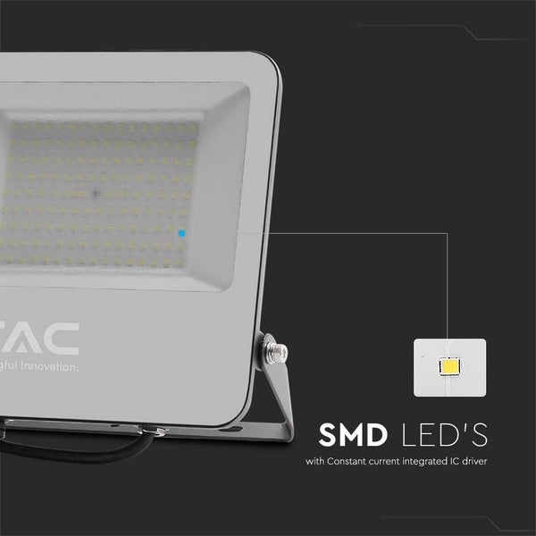 V-TAC  - Schwarze LED-Flutlichtstrahler - 185lm/w - IP65 - 100W - 18500 Lumen - 4000K