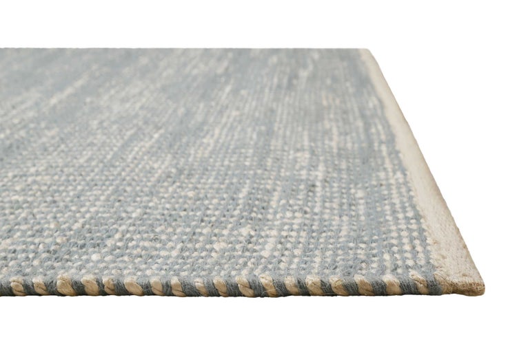 Kelim Teppich Mintgrün Beige aus Jute & Wolle Toulouse Green Looop 80x150 cm