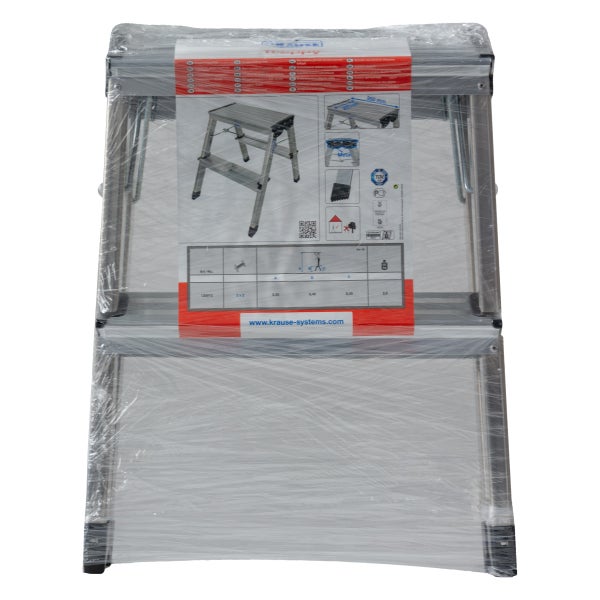 Verpackte Trittleiter mit zwei Stufen