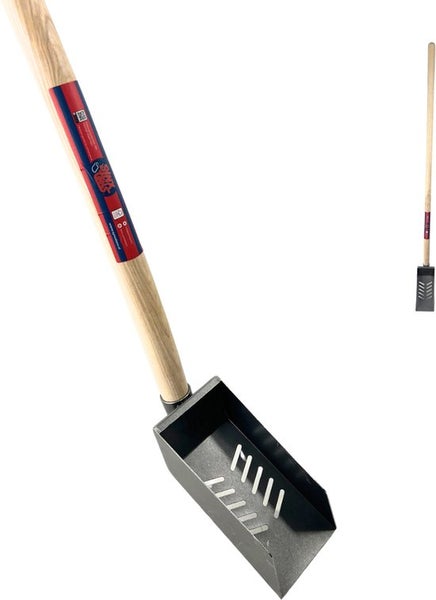 Kohleschaufel mit Holzgriff