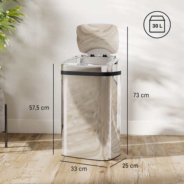 HOMCOM Sensor Mülleimer 30L Automatik Mülleimer mit