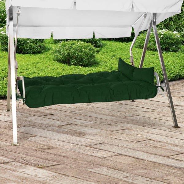 Beautissu Flair HS Hollywoodschaukelauflage 180x50x8cm Dunkelgrün