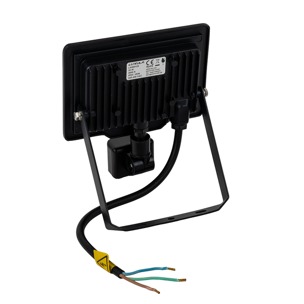 LUXULA LED Außenstrahler mit Bewegungsmelder 20W Strahler 4000K Neutralweiß 2000lm Fluter Schwarz IP65
