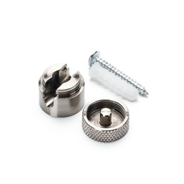 Wand und Deckenpin Kabelhalter Ø 19 mm Metall Nickel 3 Stück