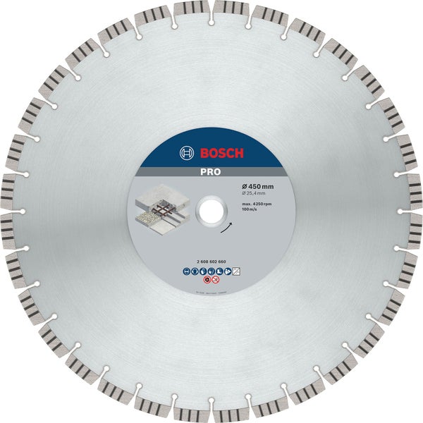 Bosch PRO Concrete Diamanttrennscheibe 450 x 25,4 mm - 2608602660
