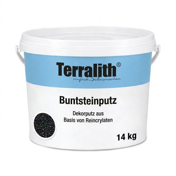 Terralith Buntsteinputz Dekorputz auf Basis von Reinacrylaten, 14 Kilogramm Eimer.