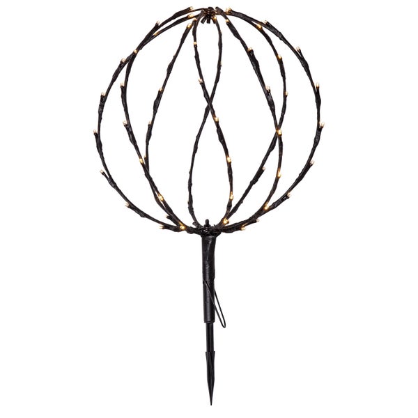 Dekorative Lichtkugel mit Erdspieß für den Außenbereich