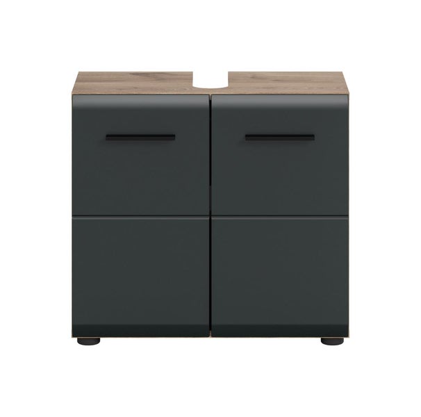 Waschbeckenunterschrank mit vier Schubladen und hölzerner Abdeckung