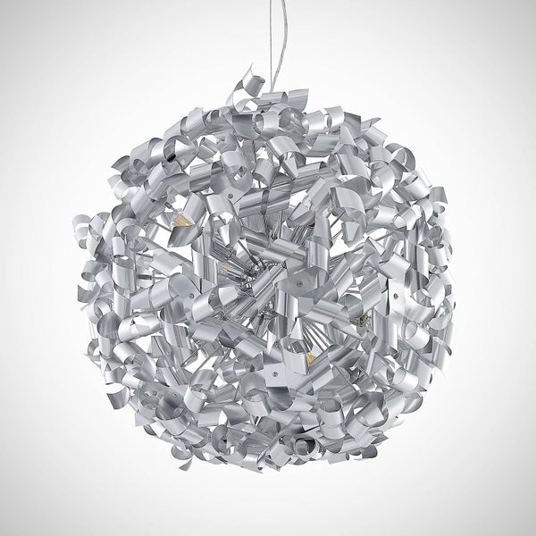 Hängeleuchte aus Metall, spiralförmiges Design