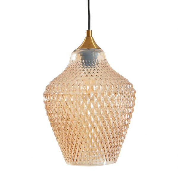 Lindby Pendelleuchte Drakar (Retro, Vintage Antik) in Creme aus Glas (3 flammig E27) - Hängelampe Esstischlampe Hängeleuchte Wohnzimmerleuchte