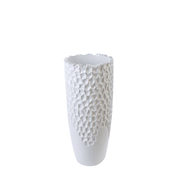 Übertopf XXL GILDE Höhe 90 cm weiß Fiberglas, Kunstharz