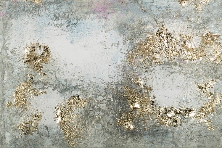 Handgemaltes Gemälde Acrylfarbe 80x120cm Grau