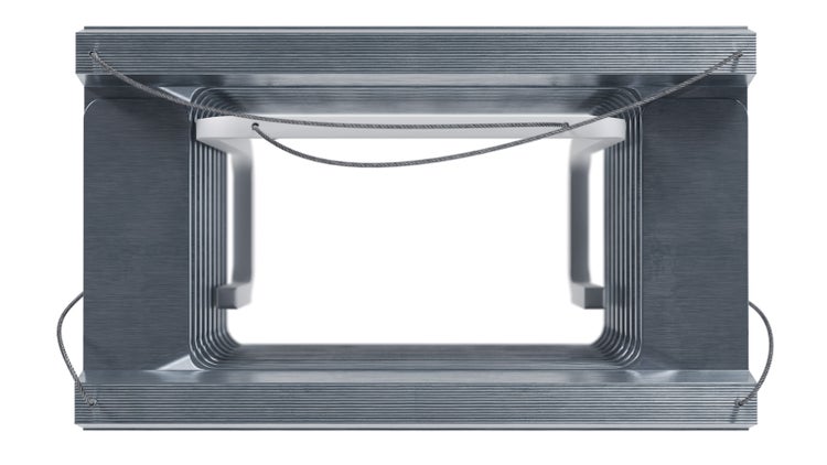 Aluminium-Duschregal mit Stahlseilaufhängung