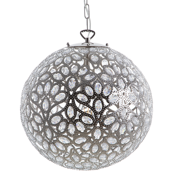 Hängeleuchte Nickel Blumenmuster Kugelform VOLTA